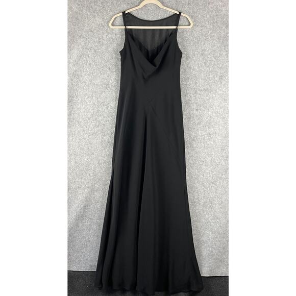 VTG Jones New York Evening Maxi Dress Women 10 Black Beaded Sheer Whimsigoth 90s - Picture 10 of 15